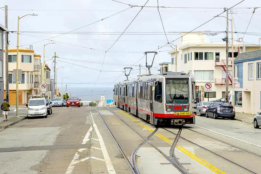 Muni train in San Francisco