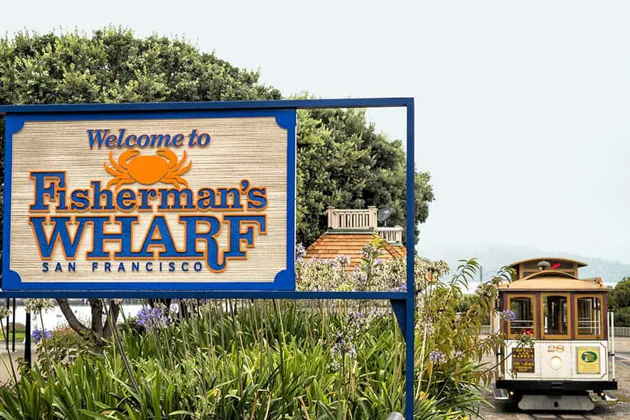 Welcome to Fisherman's Wharf sign