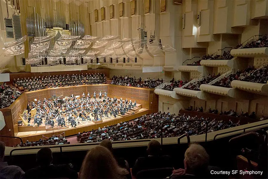 People enjoying symphony in San Francisco