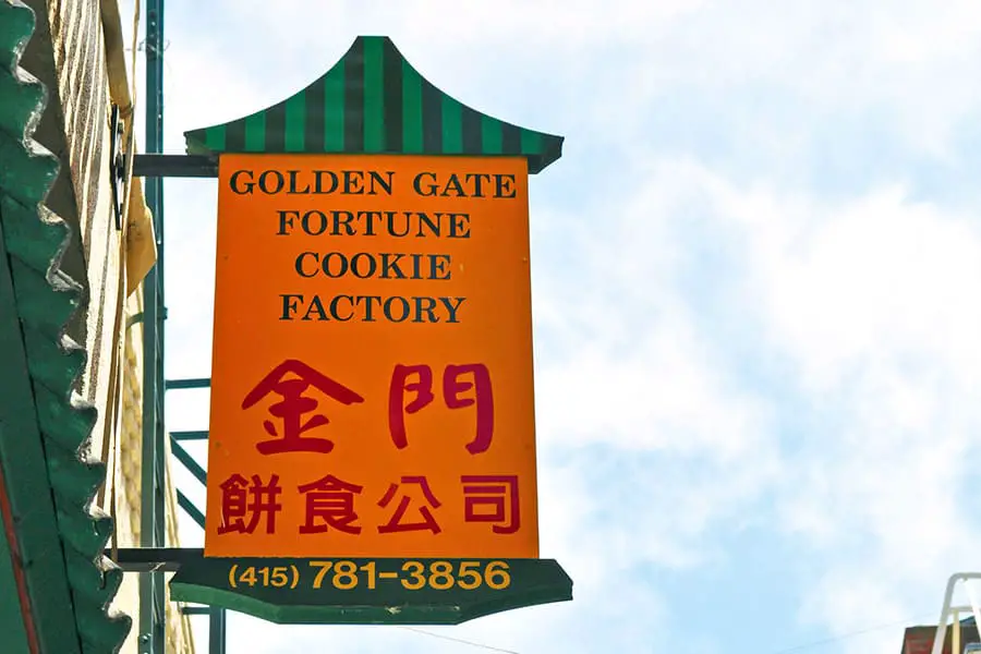 Golden Gate Fortune Cookie Factory sign
