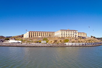 View of San Quentin State Prison from water