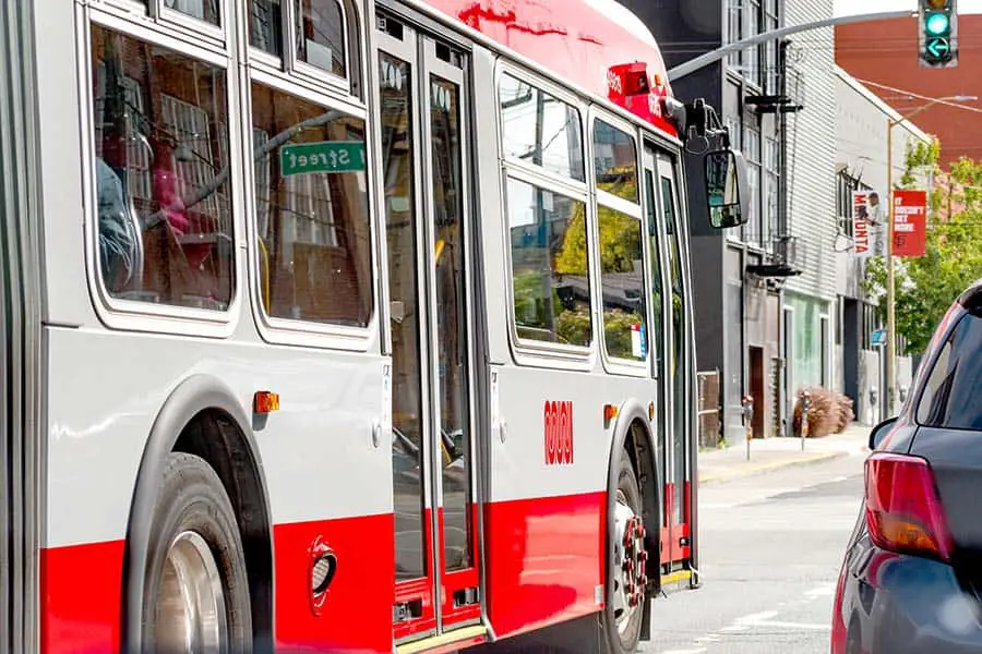 Muni bus in San Francisco