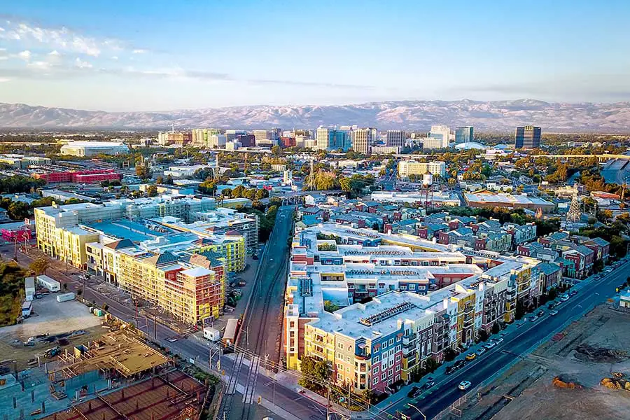 Birdseye view of San Jose, California