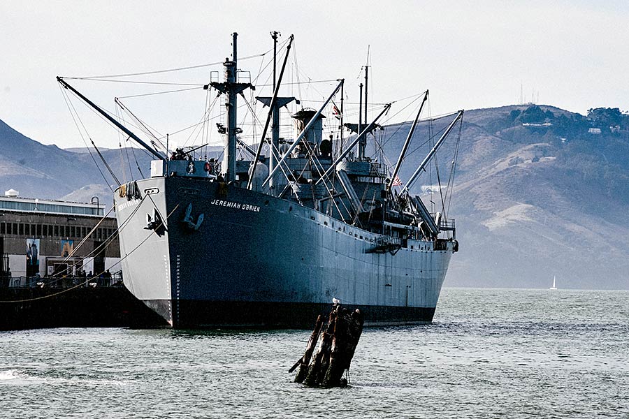 Close view of the SS Jeremiah O'Brien