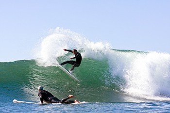 Surfers at Santa Cruz