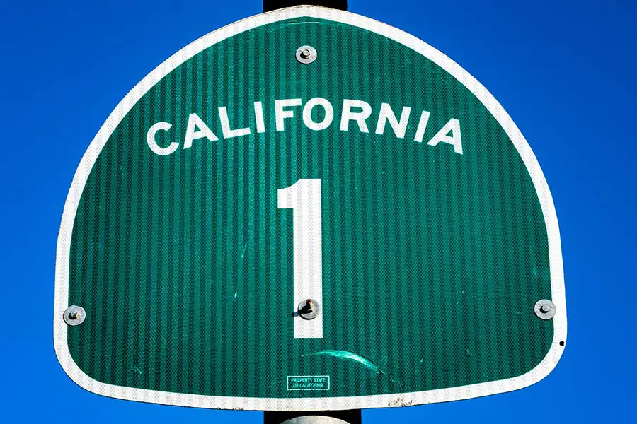 California highway 1 sign