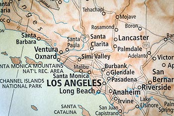 Map of southern California